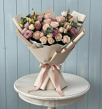 Букет цветов из:  Розы и Лизиантусы в Линёво Волгоградской области