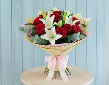 Букет цветов из:  Лилии и Розы #REPLACE_PRED# Линёво Волгоградской области