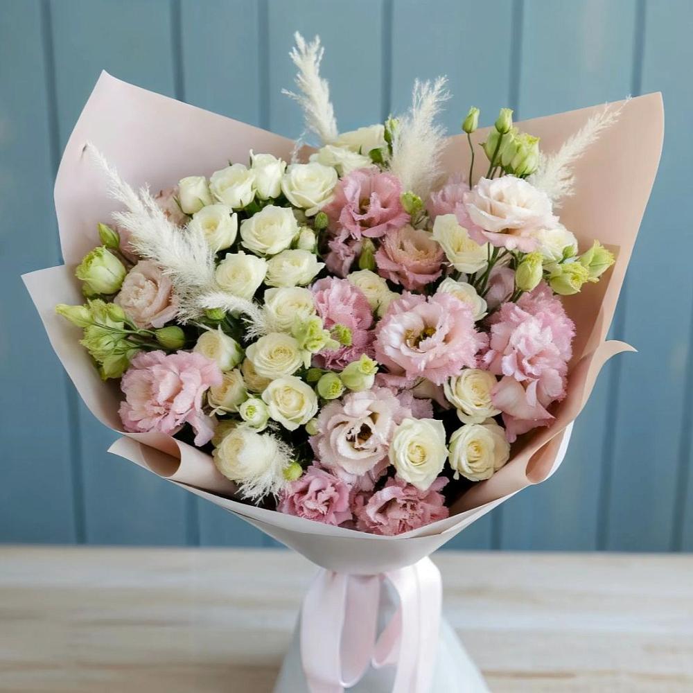 Букет цветов из: Альстромерии и Розы в Линёво Волгоградской области