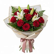 Букет цветов из:  Лилии и Розы в Линёво Волгоградской области