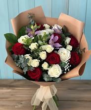 Букет цветов из:  Розы и Альстромерии в Линёво Волгоградской области