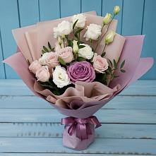 Букет цветов из:  Розы и Лизиантусы в Линёво Волгоградской области