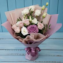 Букет цветов из:  Розы и Лизиантусы в Линёво Волгоградской области