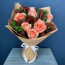 Букет цветов из:  Розы и Альстромерии в Линёво Волгоградской области