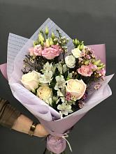 Букет цветов из:  Альстромерии, Розы и Лизиантусы #REPLACE_PRED# Линёво Волгоградской области