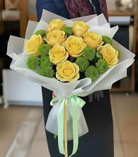 Букет цветов из:  Хризантемы и Розы #REPLACE_PRED# Линёво Волгоградской области