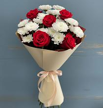 Букет цветов из:  Розы и Хризантемы в Линёво Волгоградской области