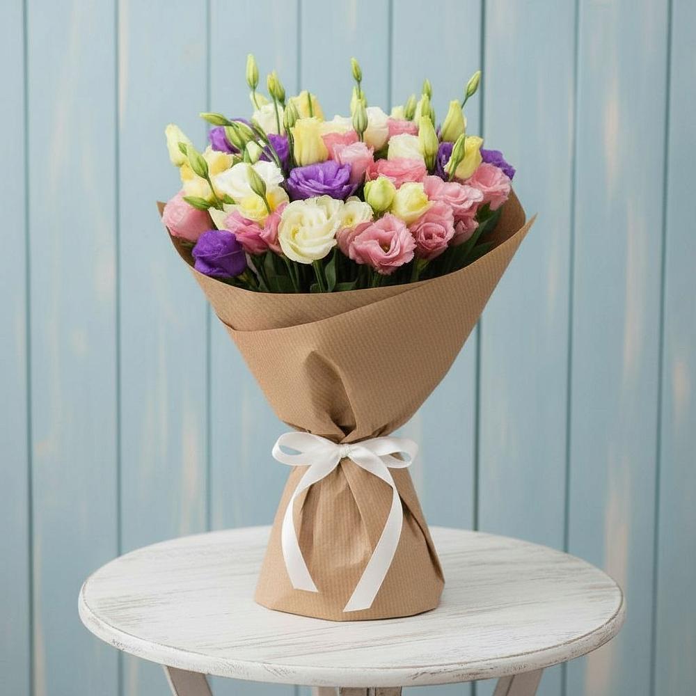 Букет цветов из: Лизиантусы в Линёво Волгоградской области