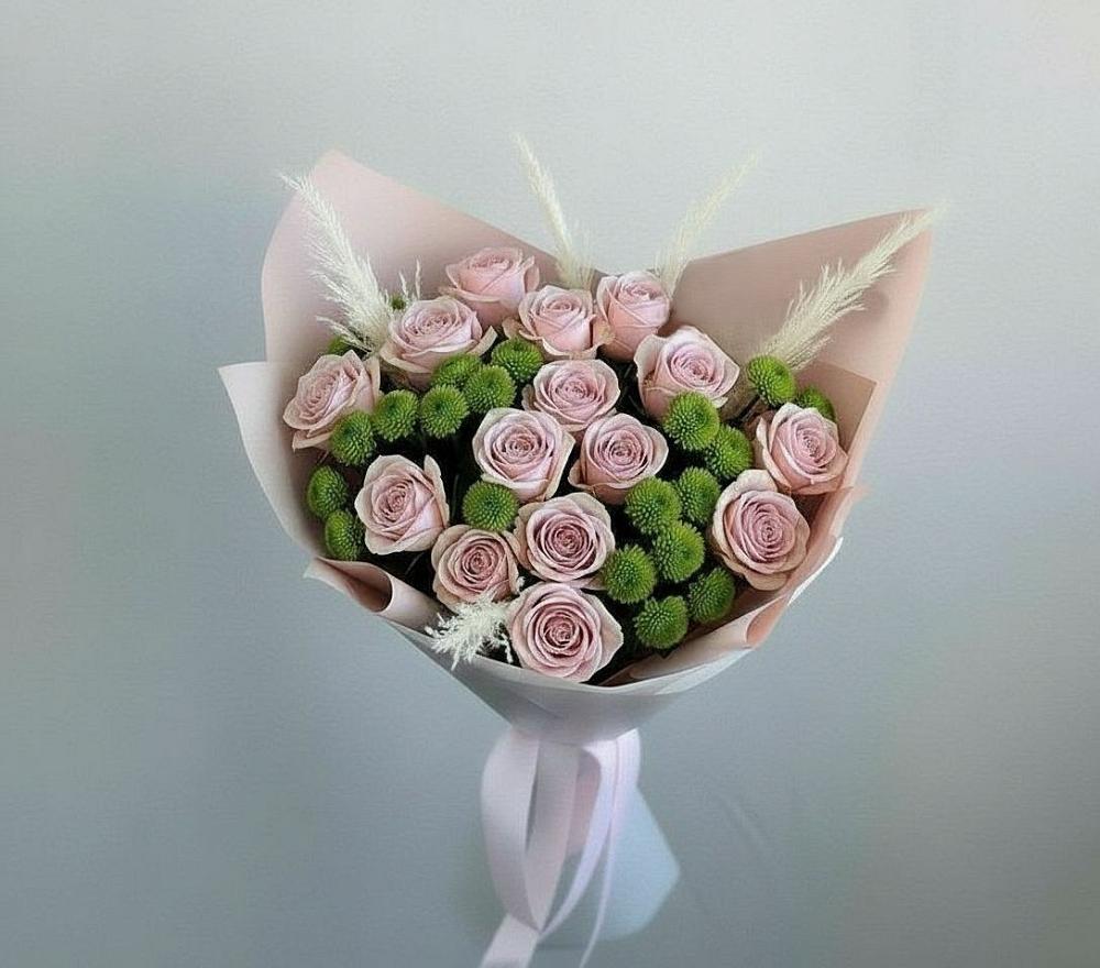 Букет цветов из: Розы и Хризантемы в Линёво Волгоградской области