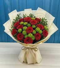 Букет цветов из:  Розы и Хризантемы #REPLACE_PRED# Линёво Волгоградской области