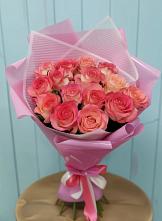 Букет 15 Розовых роз Равель #REPLACE_PRED# Линёво Волгоградской области