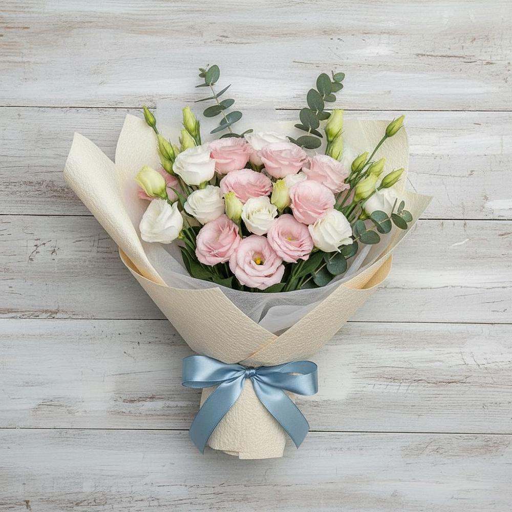 Букет цветов из: Лизиантусы в Линёво Волгоградской области